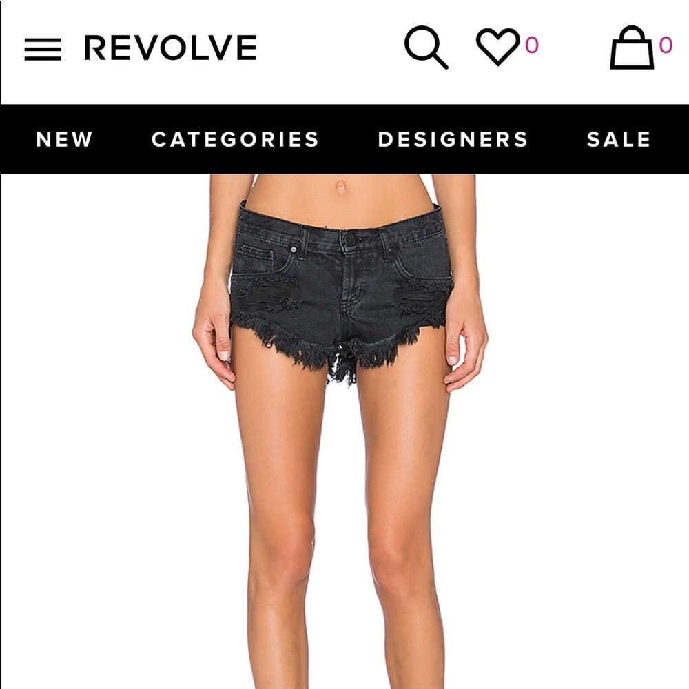 One Teaspoon Bonitas Short in Fox Black